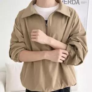 겨울옷 아노락 점퍼 빅사이즈 반집업 바람 카라 막이 데일리 남성 (WFK9IMR)