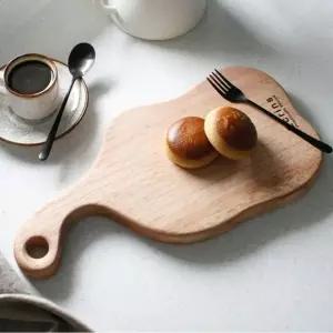 원목 손잡이 도마 주방용 나무 파티 플레이트 소형 (WFKAWQV)