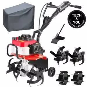 테크앤유 농사용 소형 관리기 농업용 4행정 198cc 미니 텃밭 경운기 트랙터