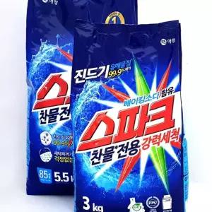 애경스파크 3kg 5.5kg 가루세제 세탁 빨래 찬물 일반용