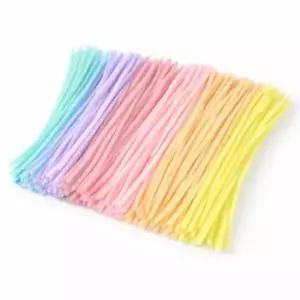 파스텔 모루 인형 만들기 철사 DIY 공예 재료 소품 100개입