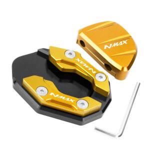 오토바이 액세서리 사이드 스탠드 YAMAHA NMAX155 N MAX NMAX 155 125 NMAX125 킥 스탠드 플레이트 확장 지원 풋 패드베이스