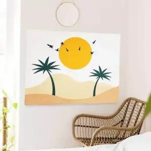 캠핑 패브릭포스터 북유럽 인테리어 가림천 소 오아 WECA82A