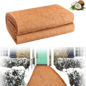 리아레 1팩 31 X 118 인치 미끄럼 방지 얼음 및 스노우 카펫 매트 - 산책로 안전을 위한 천연 코코넛 섬유