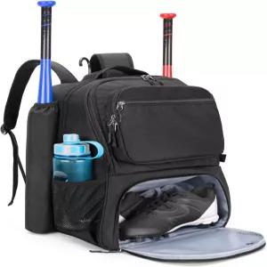 배트 슬리브 2개가 있는 DSLEAF 야구 가방 백팩 소프트볼 장비 별도의 신발 수납 공간이 미국 남성용