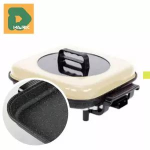 사각 전기잔치팬 그릴 가정용 와이드 대형 부침개 조리기구 굽는 업소용 명절 고기 구이 후라이팬 판 전