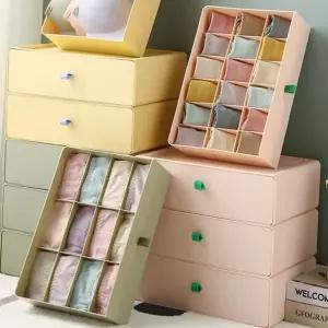 수납함 플라스틱 다용도 칸막이 서랍형 정리함 의류 서랍장 정리 용품 실리콘 12칸 분리형 18칸 손잡이