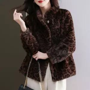 마킷4 여자 자켓 가죽 고급스런 겨울 밍크털 일체형 코트 캐주얼 루즈핏 JEN4