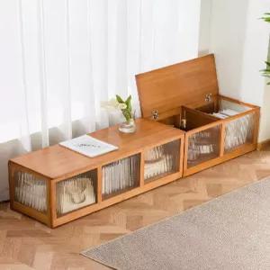 와이비홀딩스 창가쇼파 벤치 벤치형 수납장 원목