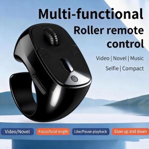 셀카 버튼 블루투스 호환 5.3 핑거팁 링 리모컨 마우스 스크롤링 무선 카메라