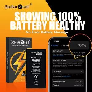 StellarXcell 진단 배터리는 아이폰 호환 12 13프로 14플러스 15프로용 디스플레이 및 부품 번호 오류를 표