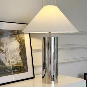 모던 아트 데코 플로어 램프 스테인리스 스틸 실버 심플 머쉬룸 소파 라운지