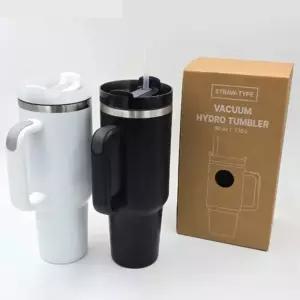 (빨대 텀블러 빨대 텀블러 블랙)보냉컵 아이스 탐블러 보온병 대용량 차량용 콜드 1.2L 텀블러 대용량텀블