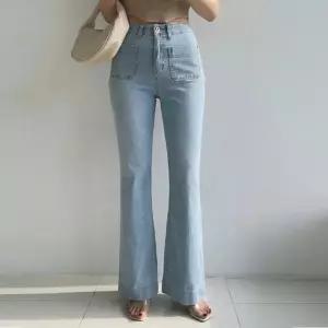 쿨 앞포켓부츠컷 하우룩 밴딩 기능성데님 여름까지착용