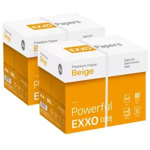 엑소베이지 A4 미색 복사용지(A4용지) 80g 2BOX(5000매)