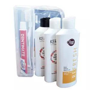 여행용 세면도구 5종 샴푸+린스+바디워시 치약+칫솔 휴대용세트