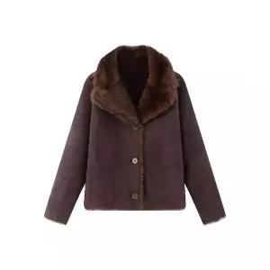 여성 모피코트 겨울 밍크라이크 퍼 코트 양면 쇼트 재킷 OP4