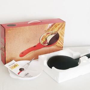 전기 크레이프 메이커 220V 피자 팬케이크 기계, 비 스틱 철판 베이킹 팬 주방 기기 요리 도구