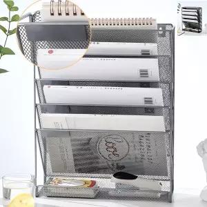 철제 5단 파티션 수납포켓 사무실 서류 선반 걸이 칸막이 수납 함 정리 문서 보관장 행거