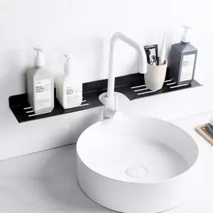 욕실 수전형 선반 접착식 철제 세면대 욕실 무타공 선반 화장실 벽걸이 싱크대 다용도 수납장