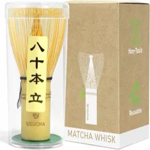 대나무 말차 거품기 수제 전통 일본 차센 교반기 녹차 준비 혼합 도구 액세서리(80가지)