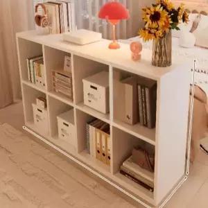 단 낮은 전면 오픈형 수납장 책장 거실 무아 가구 미니 인테리어 코너장 책장