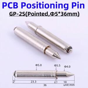 10/50PCS GP-2S  날카로운 팁 전자 포지셔닝 핀 스프링 드릴 니켈 도금  직경 36mm 5.0mm
