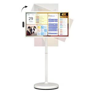 32인치 UHD 4K 스마트 휴대용 TV 2세대, 16(8+8) GB RAM+256GB, 안드로이드 15, EDLA 인증 터치스크린 모니터, 내장형 15000mAh 배터리, 풀