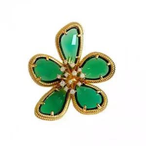 크리스탈 브로치 꽃 미니 심플 악세사리