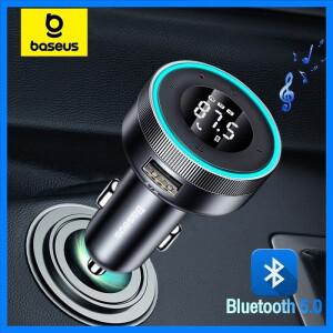 Baseus FM 송신기 변조기 자동차 무선 블루투스 5.0 USB 고속 충전기 자동 Aux 라디오 Mp3 플레이어 음악