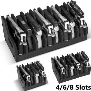 4/6/8 슬롯 폼 권총 랙 총 디스플레이 스탠드 유니버셜 홀더 무기 지원 보관 리볼버 Airsoft Organizer