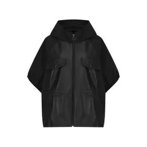 [크로커다일레이디]크로커다일레이디 스프링 양가죽 반소매 후드 점퍼_CLESLF602