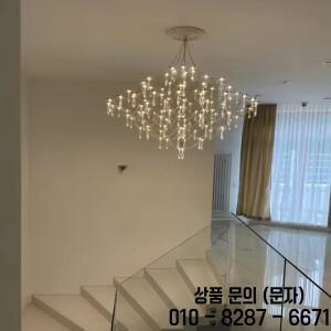 새로운 라이트 큐브 집시 반딧불 크리스탈 샹들리에 고급 감각 빈 거실 조명