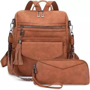 여성용 BotaRove 백팩 지갑 가죽 패션 여행 직장용 멀티 포켓 어깨 디자이너 핸드백