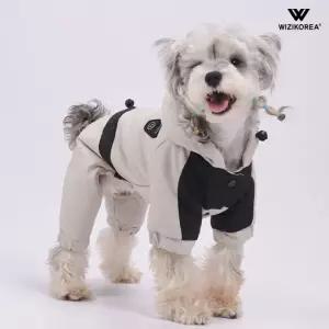 강아지 겨울 패딩 올인원 후드형 애견 방한복 소형견 중형견 산책복 WI118DG