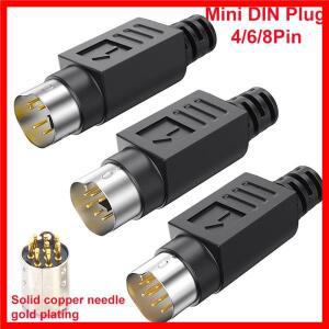 2PCS 새로운 고품질 8Pin/6Pin/4Pin 미니 DIN 플러그 S 터미널 PLC 커넥터 MD8 핀 남성 DIY 납땜 케이블 커