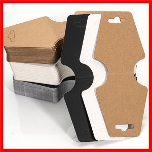 100개/묶음 접이식 디스플레이 카드 로프 포함 크래프트 종이 팔찌 목걸이 소매용 종이 포장 태그 DIY 주얼