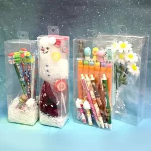 투명 케이스 선물포장 용기 50개 (4종 택1)사선무늬 단체 판촉물 PP PVC 상자 답례품