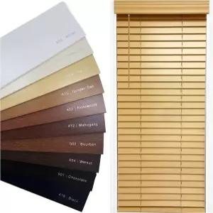 블라인드 하우스 솔루션 2인치 리얼 우드 무선 창문 맞춤형 크기 흰색 내부 또는 외부 마운트 수동 기울기