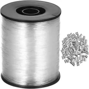 60개의 크림프 슬리브가 있는 투명 나일론 낚싯줄 보이지 않는 와이어 고강도 내구성이 뛰어난 낚시 어선