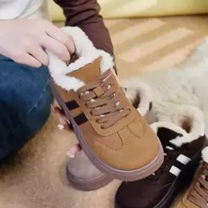 겨울 따뜻한 털 안감 방한 스니커즈 여자 운동화 코디 여성패션슈즈 엄마멋진슈즈