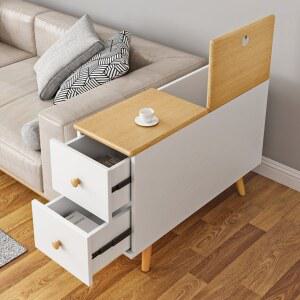 샤크팡 폭좁은 슬림 공간 침실 틈새 미니캐비넷 좁은 2단 캐비닛