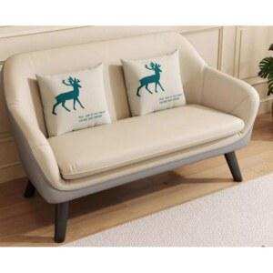 샤크팡 2인 작은 그레이 등받이없는쇼파 등받이 미니소파 인조가죽