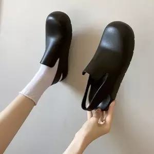 시그니처 트리플컬러 젤리화 샌들로우힐 샐내화 캐주얼신발 플랫슈즈 젤리