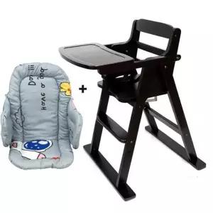 월넛 유아용 식탁의자 윙쿠션 세트 식당 업소 키즈카페