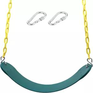 헤비 듀티 66인치 체인 플라스틱 코팅 스윙 시트 교체 세트 액세서리 야외