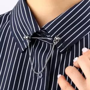 셔츠고정 체인 카라핀 실버 셔츠카라핀 와이셔츠핀 카라클립 카라핀 셔츠핀