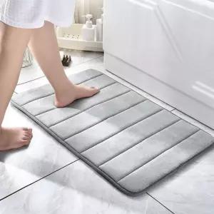 메모리폼 흡수매트 그레이 사각 발매트 주방욕실용 빨아쓰는