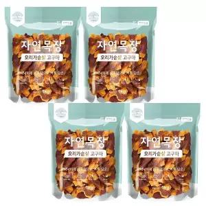 강아지간식 자연목장 오리가슴살 고구마 1kg /고단백 대용량 애견간식 X 4개