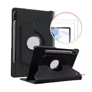 크로스케이스 액정보호 갤럭시탭s9 리필 2매세트 레더 강화유리 회전케이스 회전형 슬림 가죽 태블릿